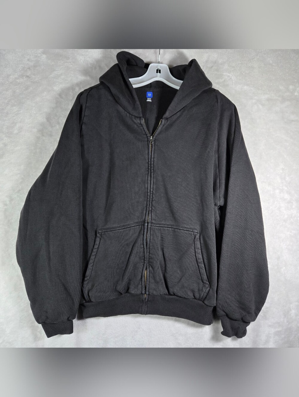 Yeezy YZY x GAP Full Zip Hoodie Jacket Mens Size M Medium Black Heavyweight